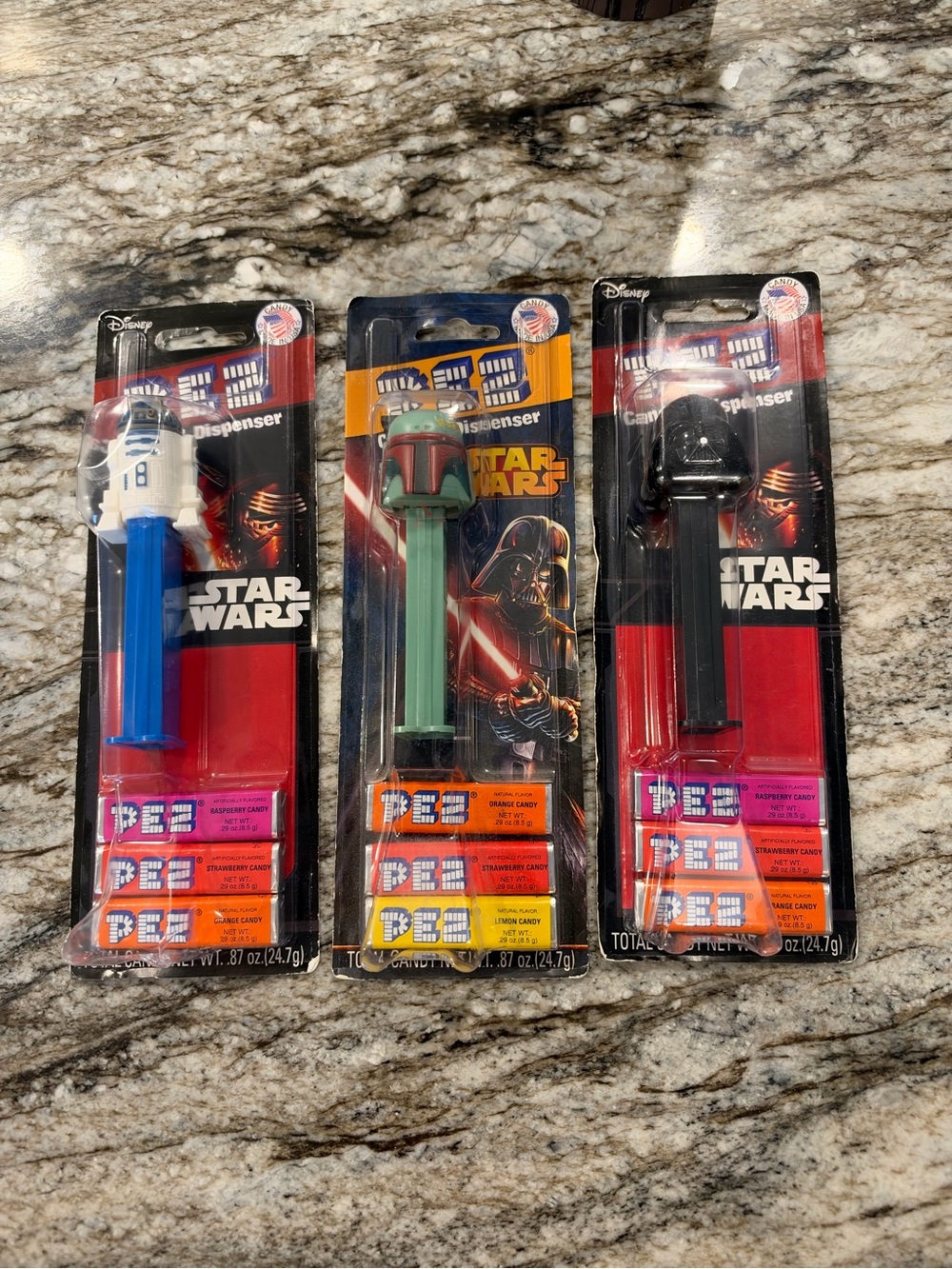Lot of 3 Star Wars PEZ Dispensers